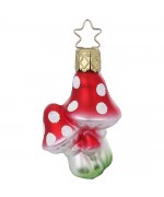 NEW - Inge Glas Glass Ornament - Mini Mushroom